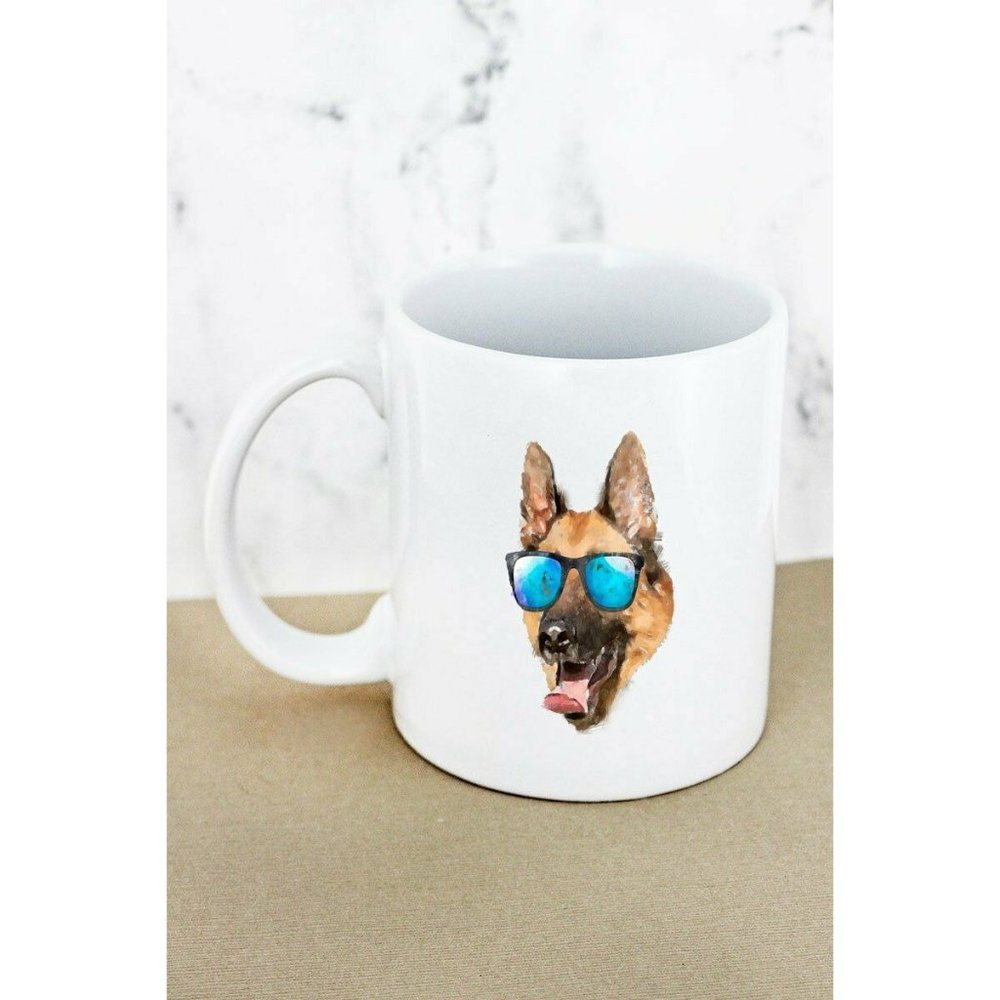 German Shepherd Dog Sunglasses Coffee Cup Mug Mult